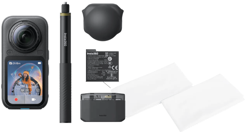 Insta360 X6 Essentials Bundle Zwart + BlueBuilt Microvezeldoekjes