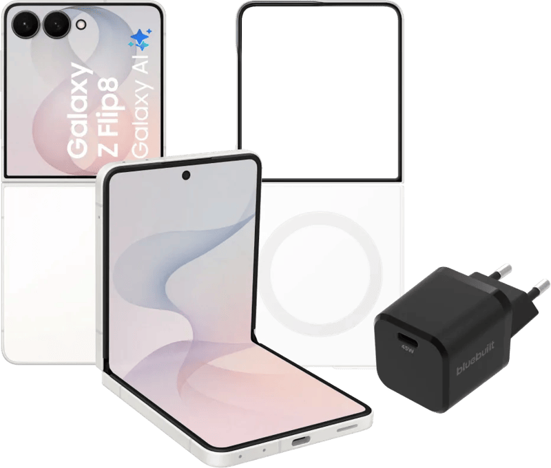 Samsung Galaxy Z Flip 8 512GB Wit 5G + Accessoirepakket