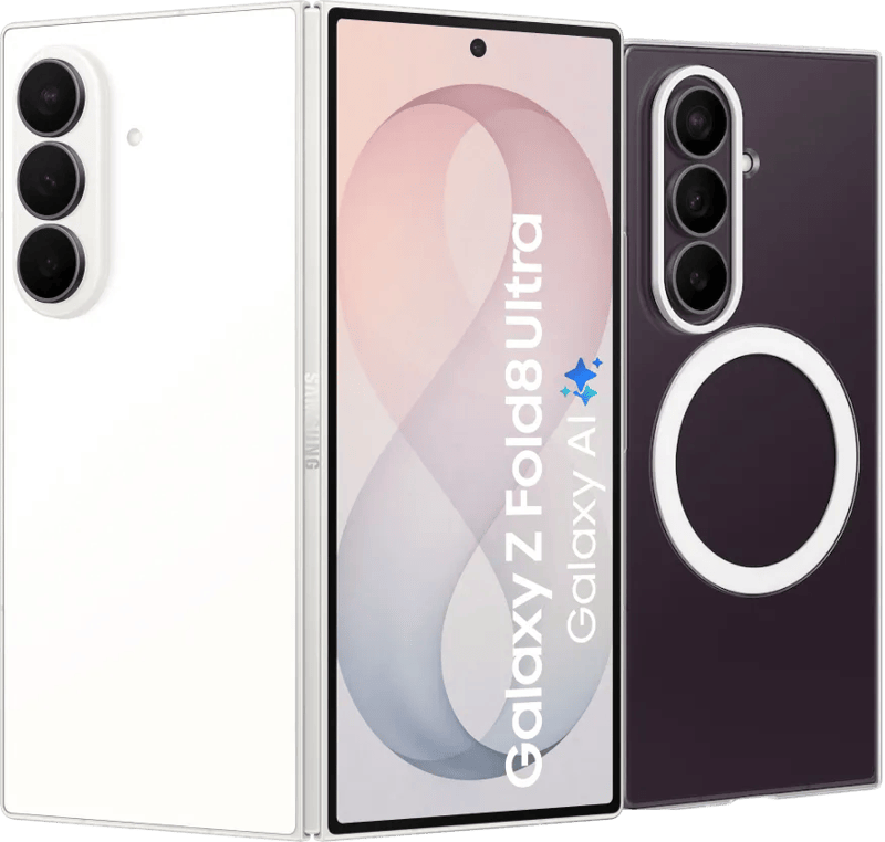 Samsung Galaxy Z Fold 8 Ultra 256GB Wit 5G + Carbon Back Cover met Magneet Zwart