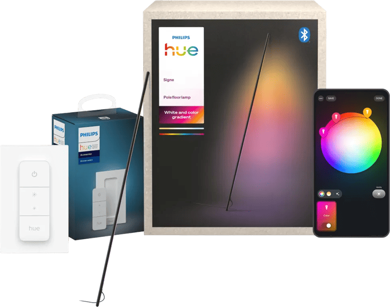 Philips Hue Signe Tube Vloerlamp + dimmer
