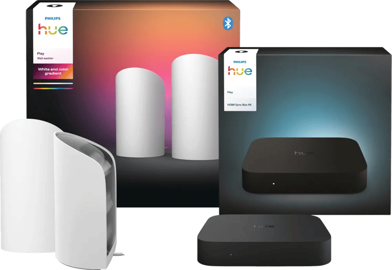 Philips Hue Play Wall Washer Wit Duo Pack + HDMI Sync Box 4K