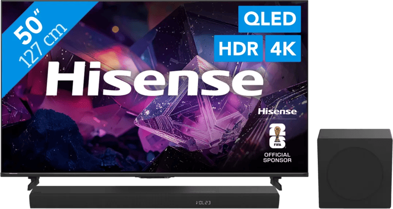 Hisense QLED 50″ E79S PRO (2026) + Hisense HS3100