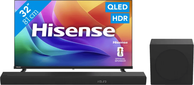 Hisense QLED 32" A59S (2026) + Hisense HS3100