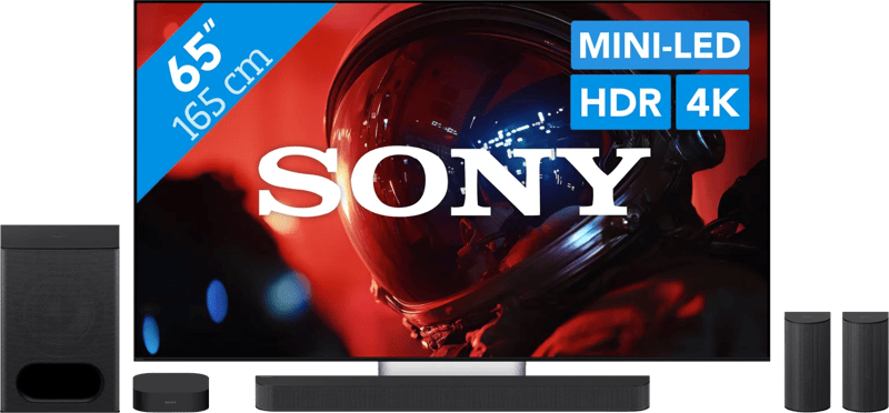 Sony Bravia 9 II True RGB 65″ (2026) + Sony Bravia Theatre System 6 Zwart
