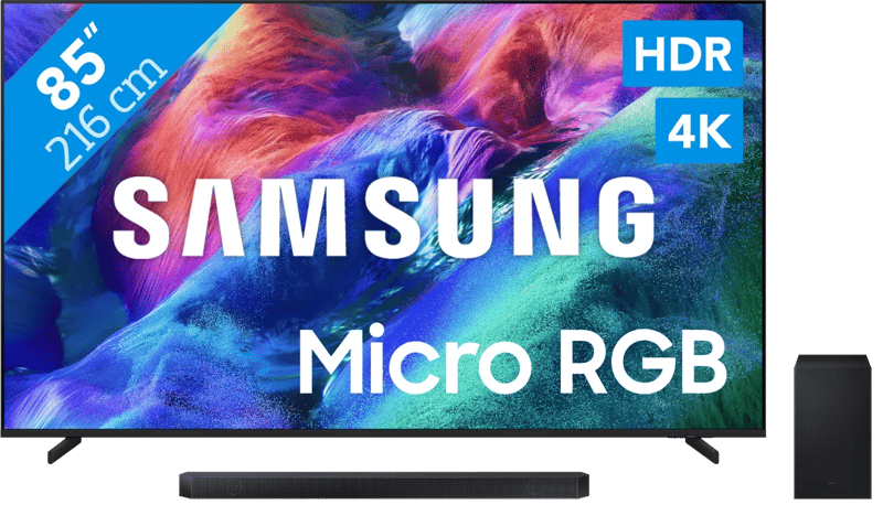 Samsung Micro RGB 85″ R85H (2026) + Samsung HW-Q600H (2026)