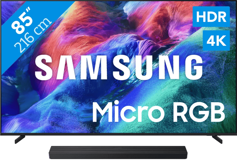 Samsung Micro RGB 85″ R85H (2026) + Samsung HW-QS90H (2026)