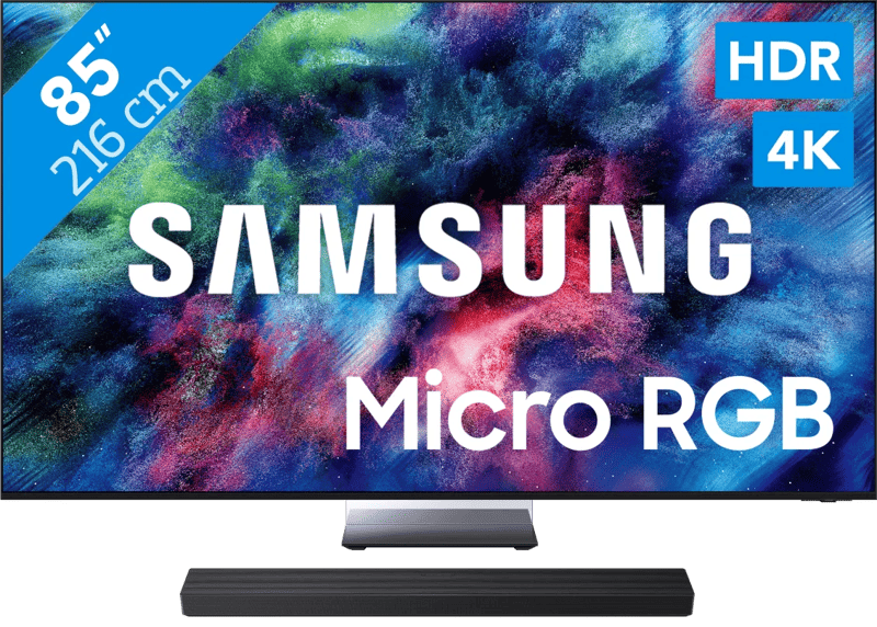 Samsung Micro RGB 85″ R95H (2026) + Samsung HW-QS90H (2026)
