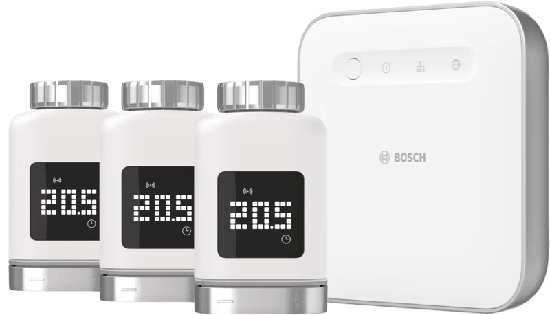 Bosch Slimme Radiatorknoppen 3-Pack + Smart Home Controller