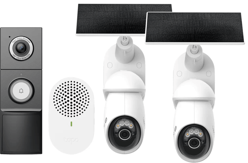 TP-Link Tapo C660 Solar Kit Duo Pack + D235 Smart Battery & Wired Doorbell