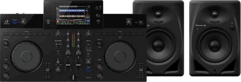 Alpha Theta XDJ-AN + Pioneer DJ DM-50D-BT Zwart