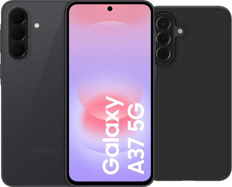 Samsung Galaxy A37 256GB Zwart 5G + BlueBuilt Back Cover Zwart