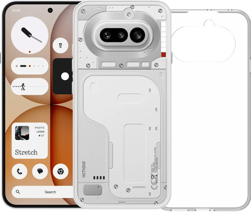 Nothing Phone (4a) 128GB Wit 5G + BlueBuilt Back Cover Transparant