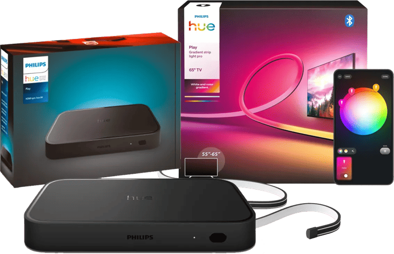 Philips Hue Play Pro Gradient LED Strip 55 tot 65 inch TV + HDMI Sync Box 8K