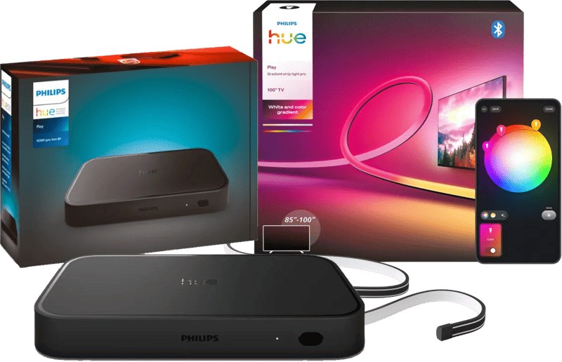 Philips Hue Play Pro Gradient LED Strip 90 tot 100 inch TV + HDMI Sync Box 8K