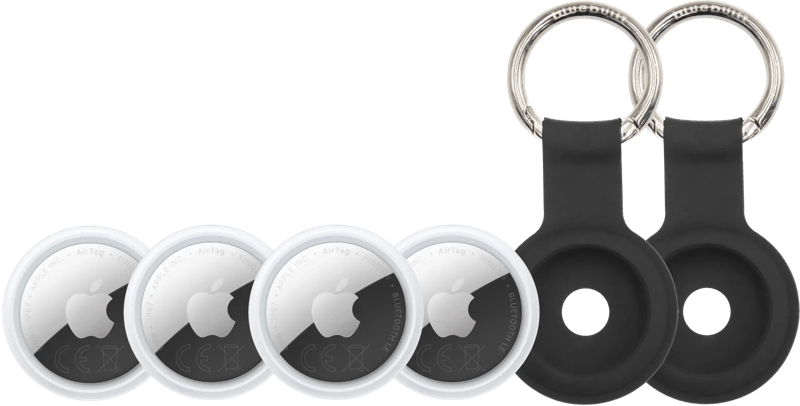 Apple AirTag 2 (4-Pack) + 2 x Bluebuilt Apple AirTag Sleutelhanger