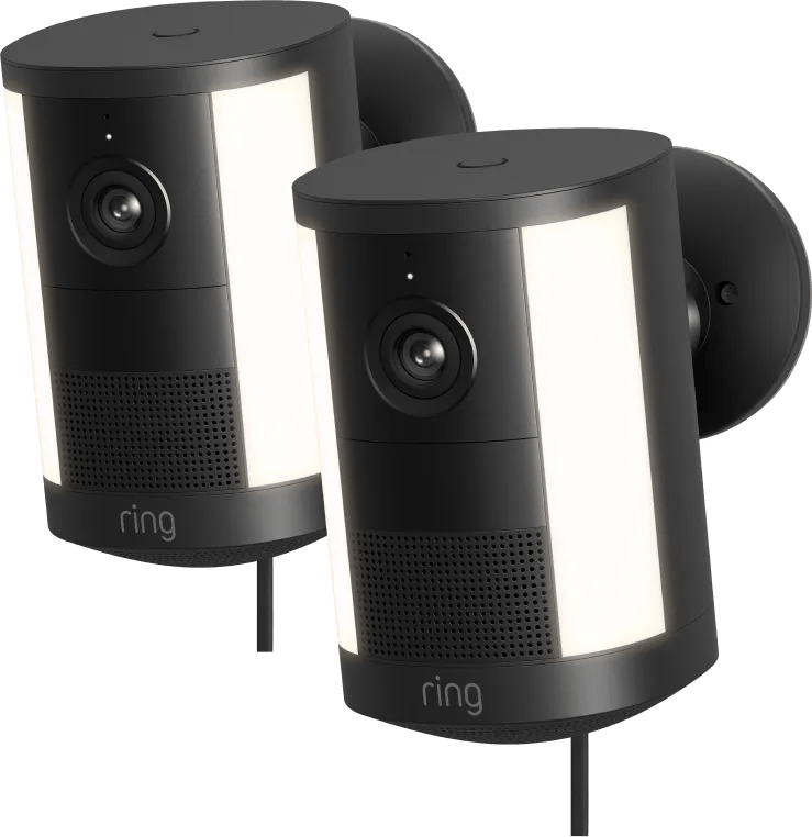Ring Spotlight Camera 2e Generatie Stekker Zwart Duo Pack