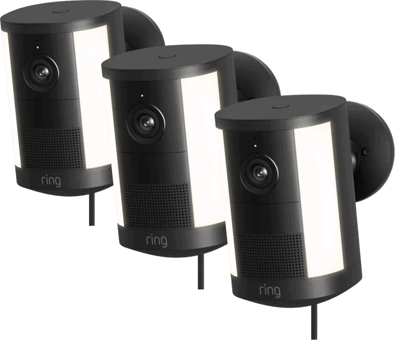 Ring Spotlight Camera 2e Generatie Stekker Zwart 3-Pack
