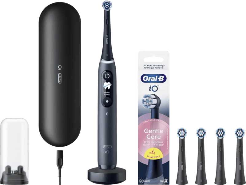 Oral-B iO 9N Zwart + 4 opzetborstels voor gevoelig tandvlees
