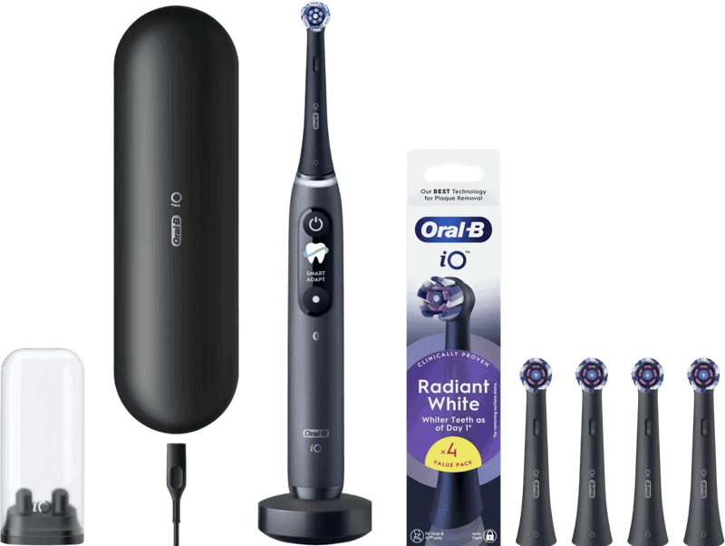 Oral-B iO 9N Zwart + 4 opzetborstels voor wittere tanden