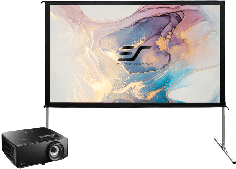 Optoma Photon Beam PK52 + Elite Screens Yard Master 2 110"