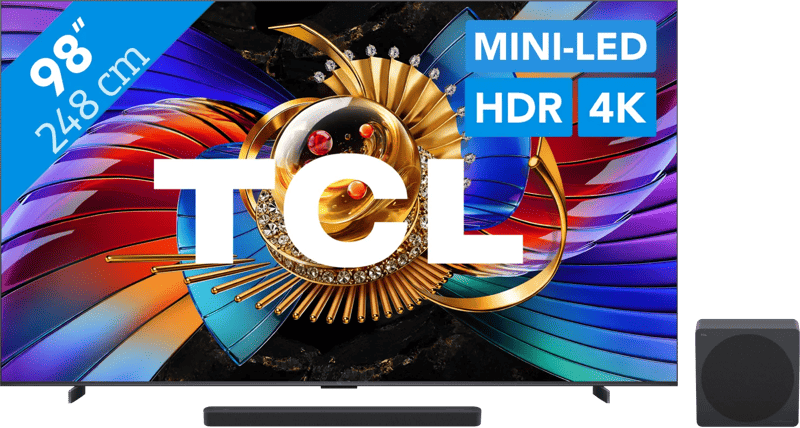 TCL SQD Mini-led 98″ 80L (2026) + TCL A65K