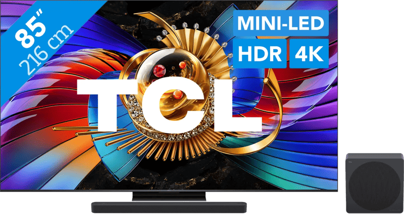 TCL SQD Mini-led 85″ 80L (2026) + TCL A65K