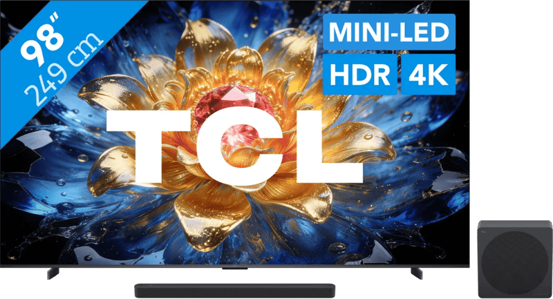TCL QD Mini-led 98″ T8D (2026) + TCL A65K