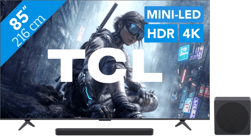 TCL QD Mini-led 85″ T8D (2026) + TCL A65K
