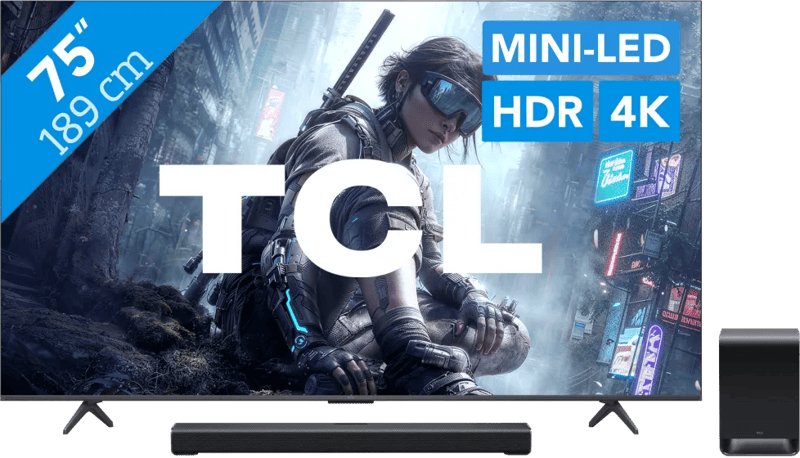 TCL QD Mini-led 75″ T8D (2026) + TCL S60K