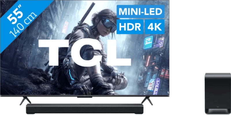TCL QD Mini-led 55″ T8D (2026) + TCL S60K