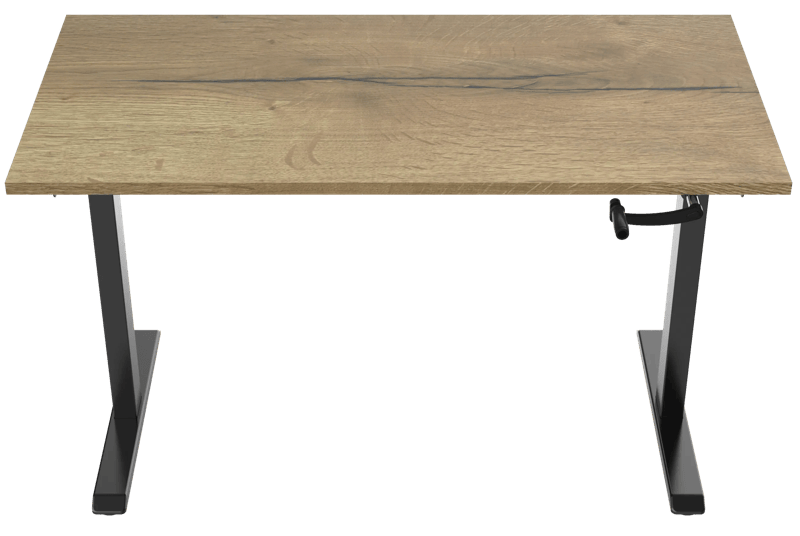Euroseats Handslinger Zit Sta Bureau 140 x 80 Zwart/Eiken