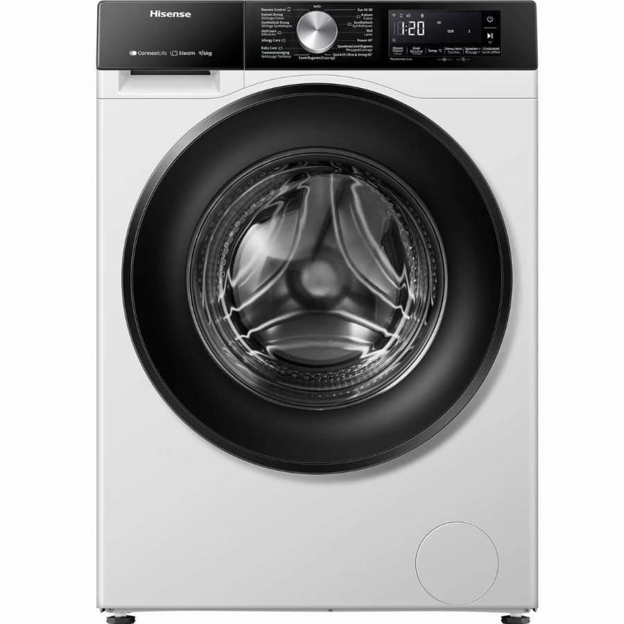 Hisense WD3S9043BW3 Vrijstaande was-droogcombinatie - 9 kg wascapaciteit, 6 kg droogcapaciteit - Centrifugeersnelheid 1400 rpm - Wit