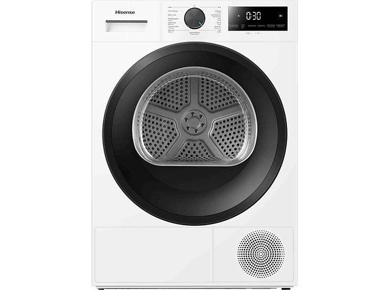 Hisense Dh1i800bwcenb/x - Warmtepompdroger 8 Kg 64 Db Energielabel C