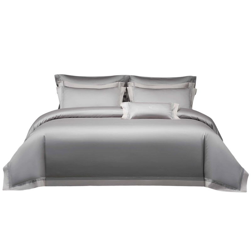 MENDALE luxe 100s 2-laags langstapelig katoenen dekbedovertrekset, 4-delige zachte ademende verkoelende beddengoed, kreukherstellende hotelkwaliteit, inclusief 200×230 cm dekbedove…