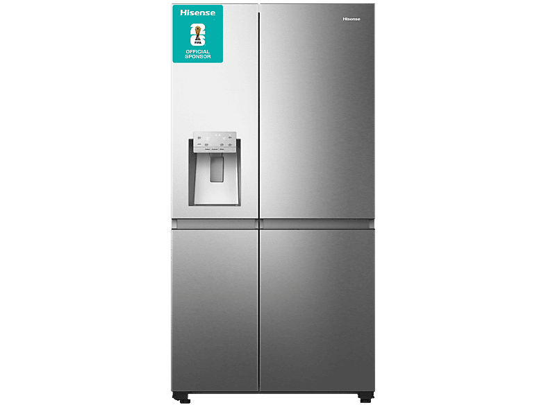 Hisense RS818N4TIC – Amerikaanse koelkast – Energielabel C – Water- & ijsdispenser – Metal Cooling – No Frost – RVS – Multi-Air Flow – Fast Freeze – 36dB (A) – Inverter Compressor…