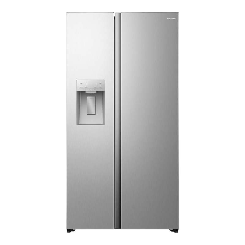 Hisense RS5P528STIE – Amerikaanse koelkast – RVS – No-Frost – 178 cm hoog – 528 liter – Energielabel E – Invriesvermogen 10 kg/24u – Geluidsniveau 40 dB(A) – IJs- en waterdispenser…