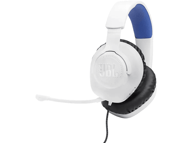 JBL Quantum 100p Console JBLq100pwhtblu Over-ear Bedrade Hoofdtelefoon Wit