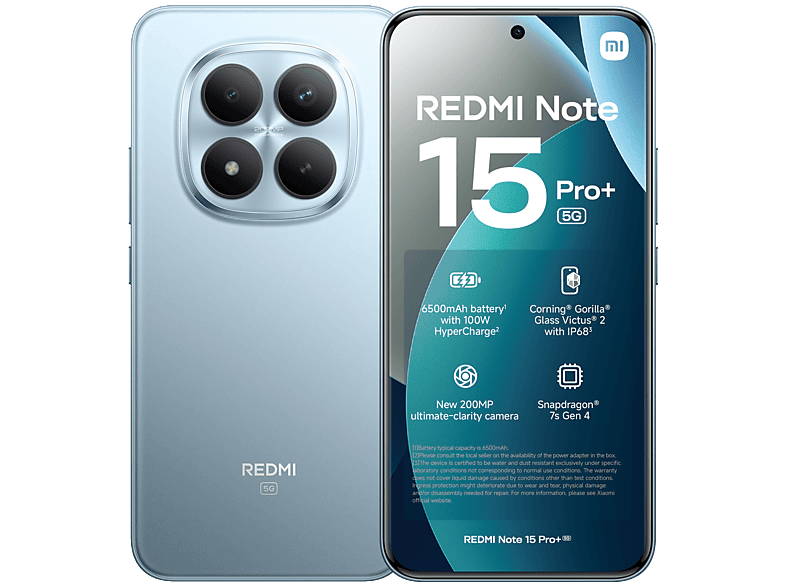 Xiaomi Redmi Note 15 Pro+ 5g – 8gb 256gb Blauw