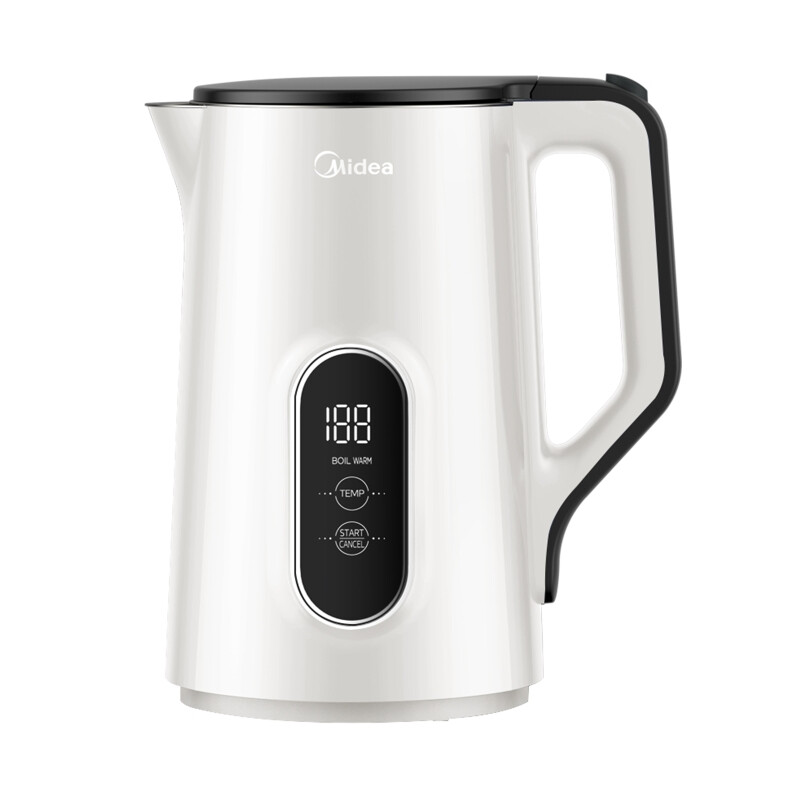Midea 1,5 L RVS Waterkoker met Temperatuurinstelling 45–100°C, 2200 W Dubbelwandige Theekoker, Digitale Temperatuurweergave, BPA-vrij en Veiligheidsfuncties