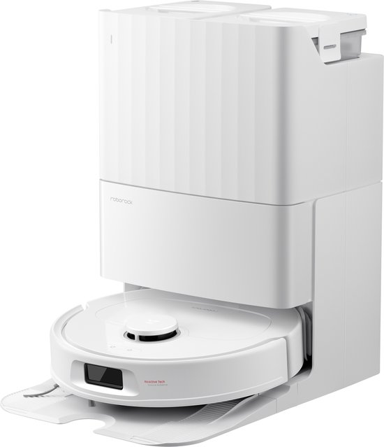 Roborock Qrevo S Pro-Robotstofzuiger–Alles-in-één multifunctioneel dockingstation–18500 Pa zuigkracht–Antiklitsysteem-Reactive Tech Obstakelvermijding-Intensieve tapijtreiniging 10…