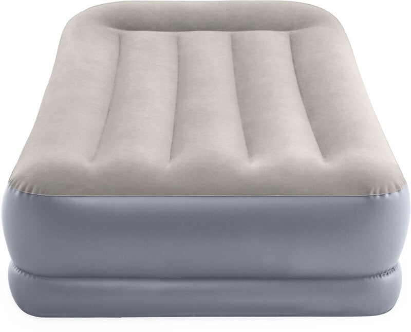 Intex eenpersoons luchtbed met kussensteun, middenhoog - Beige, 191 x 99 x 30 cm