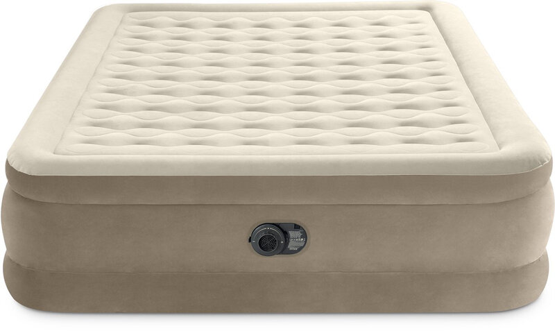 Intex Ultra plush luchtbed queen - 152 x 203 x 46 cm, beige