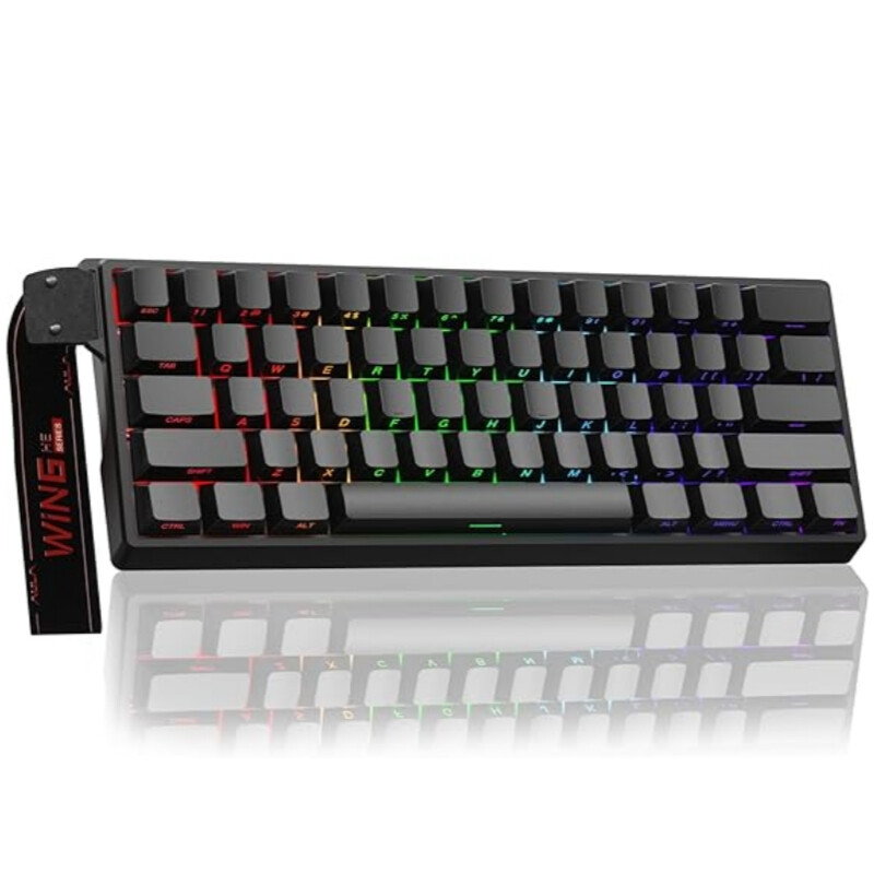 AULA WIN60HE 60% Bedraad Gaming Toetsenbord, Hall Effect Magnetische Switch Rapid Trigger, 8K Polling Rate Mechanisch Toetsenbord, 0,01 mm Instelbare Activering, RGB Compact Toetse…
