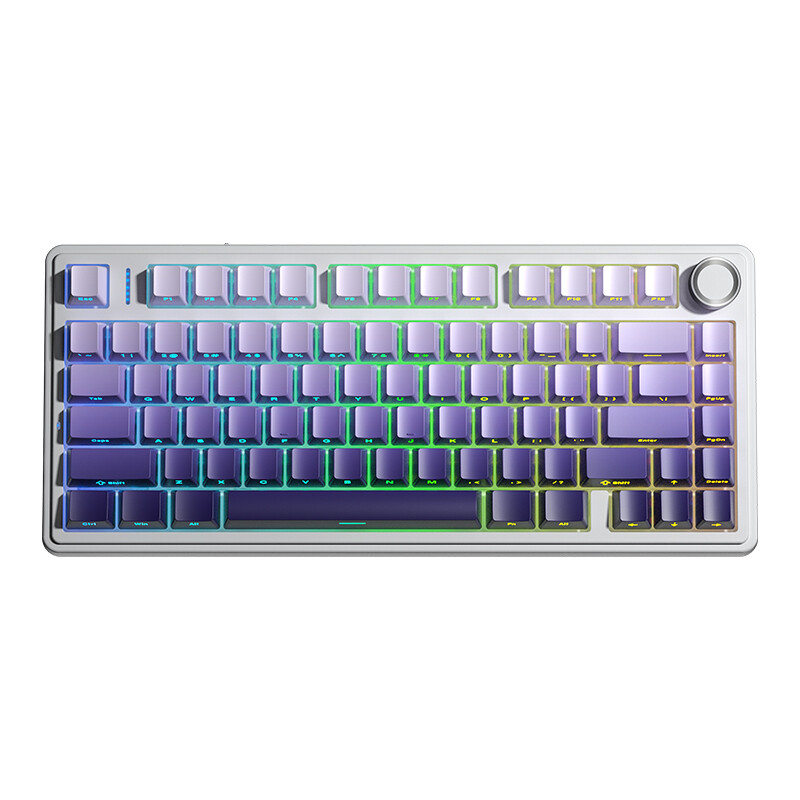 AULA F75 PRO 75% mechanisch draadloos toetsenbord, QWERTY US-indeling, Tri-Mode (bedraad/Bluetooth/2,4 G) - Gradient Purple/Star Vector Switch