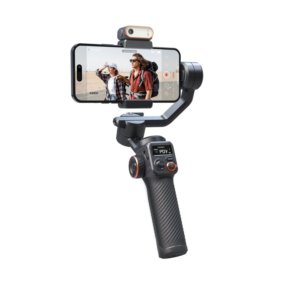 Hohem iSteady M6 Kit – Telefoon Gimbal - Premium gimbal met lampje & AI-sensor – iSteady 7.0 stabilisatie en diverse assen – Gezichts- en objecttracking – Inclusief tripod en opber…