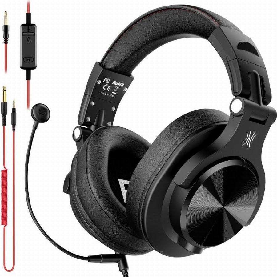 OneOdio A71M Over Ear headset Kabel Stereo Zwart High-Resolution Audio, Ruisonderdrukking (microfoon) Headset, Zwenkbare oorschelpen DJ