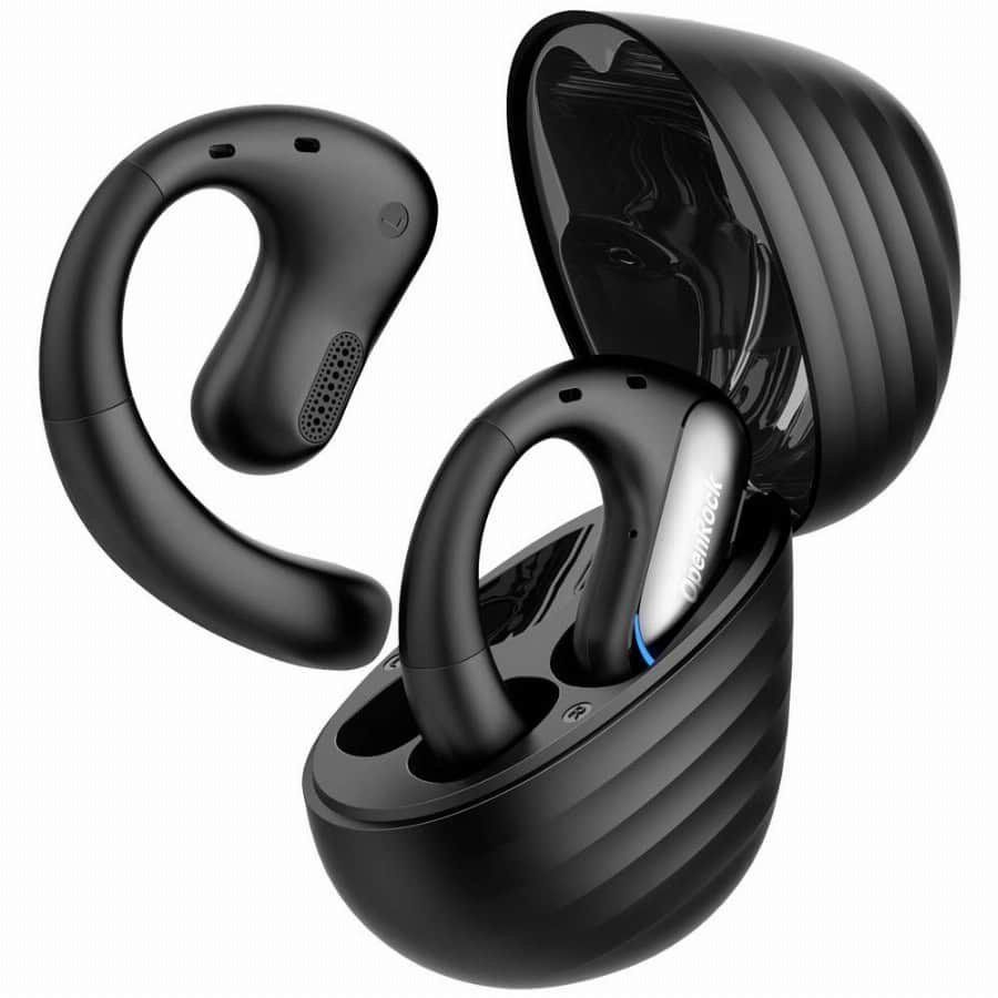 OneOdio OpenRock Pro T1 Ear Free koptelefoon Bluetooth Stereo Zwart Oplaadbox, Oorbeugel, Waterbestendig Sport