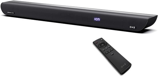 OXS S5 Soundbar 3.1.2-kanaals met Dolby Atmos, geïntegreerde subwoofer, flexibele bas, dialoogverbetering, Bluetooth 5.0 en HDMI eARC-connectiviteit, 5 EQ-modi, 4K HDR-passthrough,…