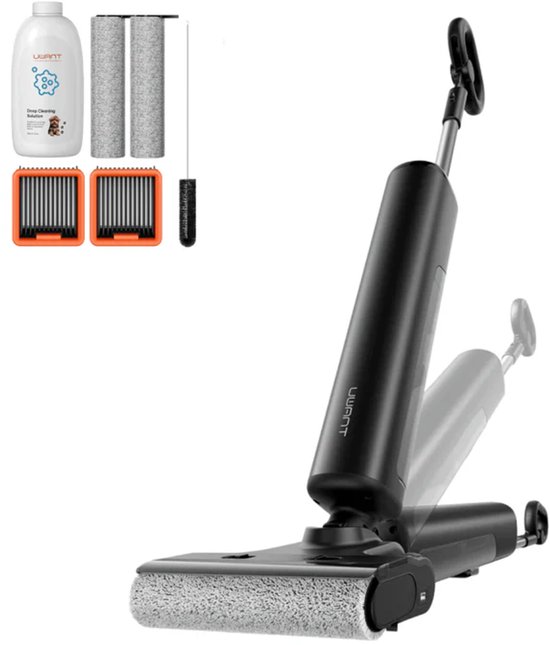 UWANT D600 draadloze nat- en droogzuiger met PushDock zelfreinigende basis, 23.000 Pa zuigkracht, RGB 4D-borstelsterilisatie, 100°C warm water en warme lucht drogen, IPX6 waterdich…