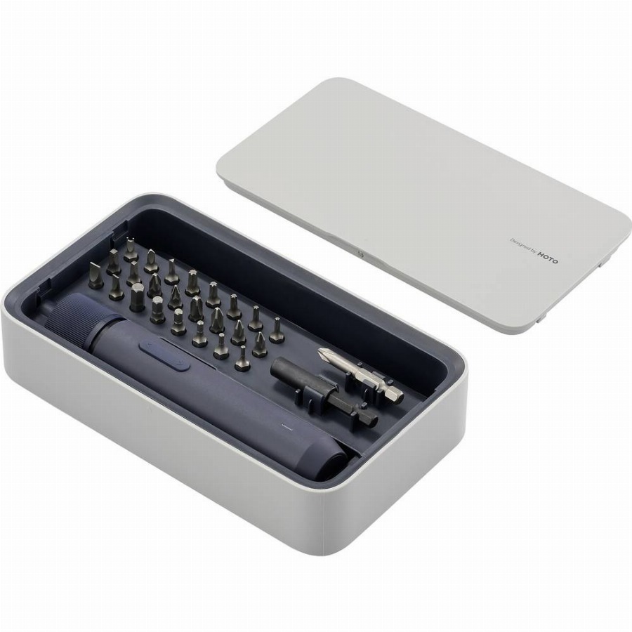 HOTO 3.6V Electric Screwdriver Kit Pro – Elektrische schroevendraaier – Draadloze schroevendraaierset – 4 Nm koppel – 3 snelheidsstanden – 25 bits – LED-verlichting – USB-C oplaadb…